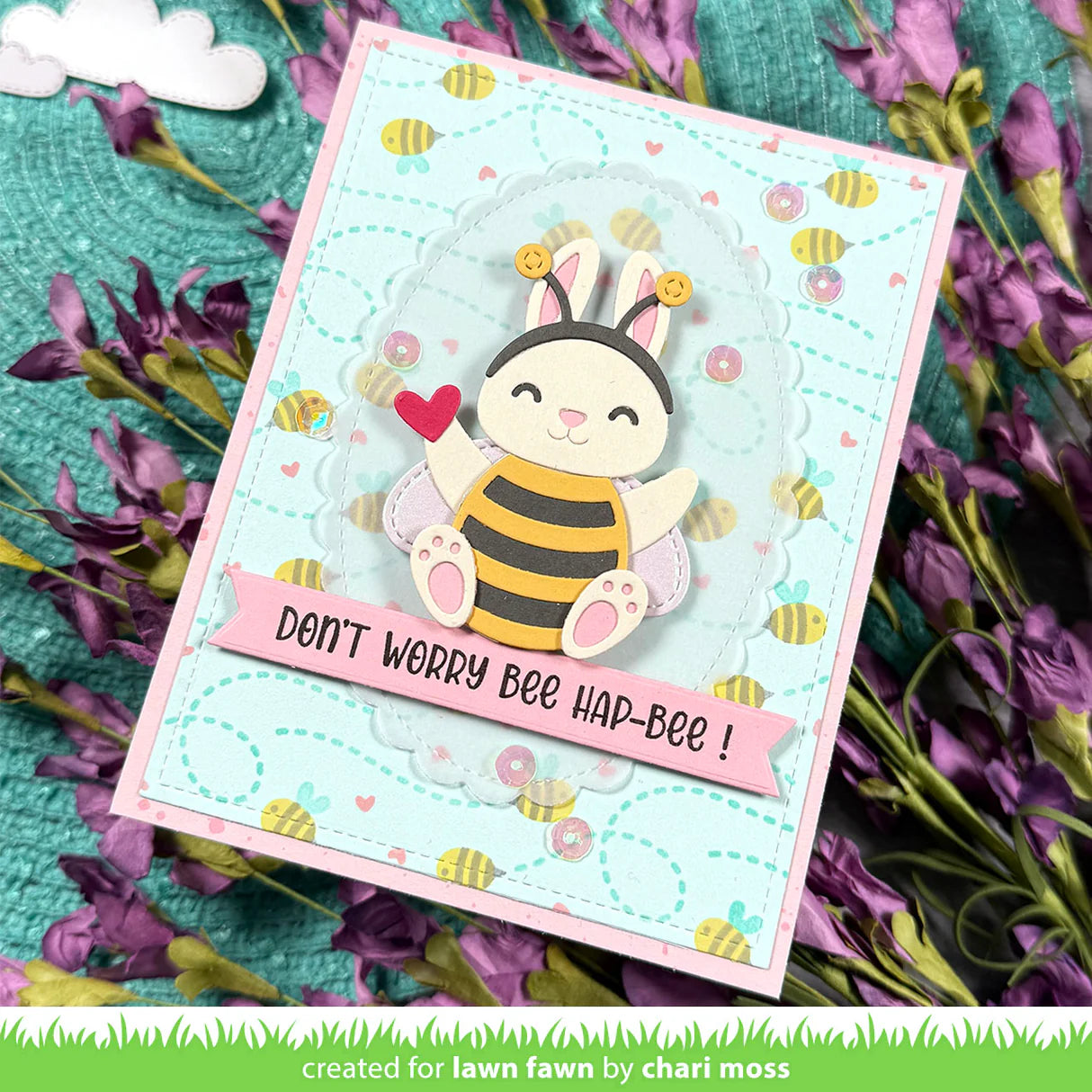 Bee Happy - Background Stencil