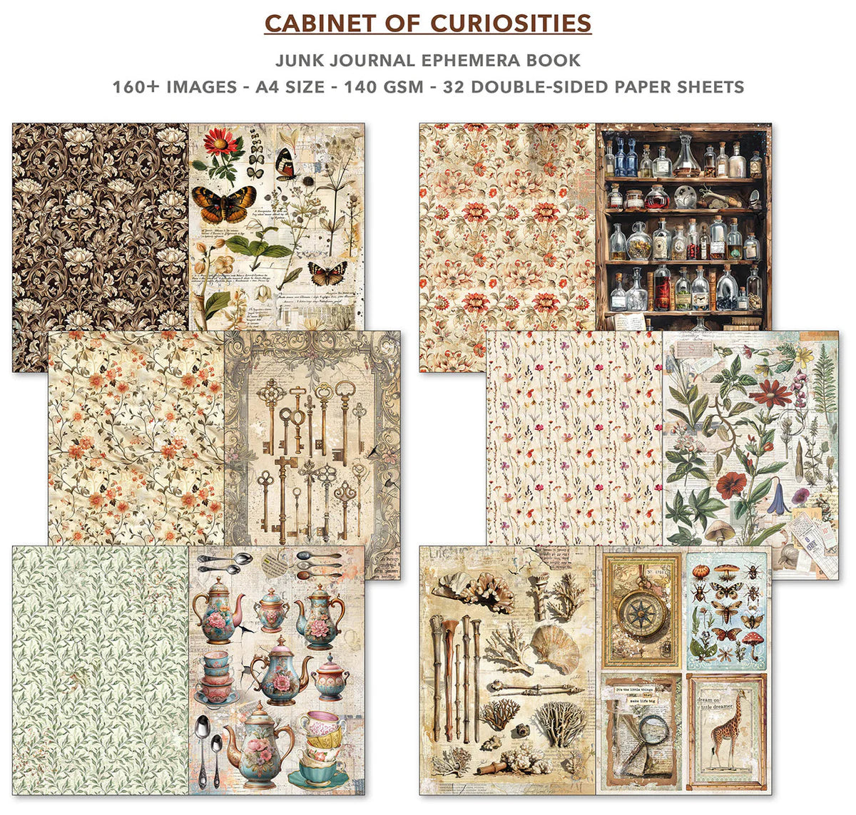 Cabinet Of Curiosities - Junk Journal & Ephemera Book