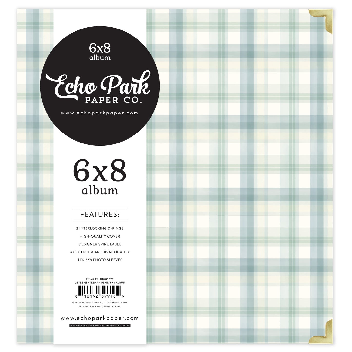 Little Gentleman Plaid - 6x8 Album