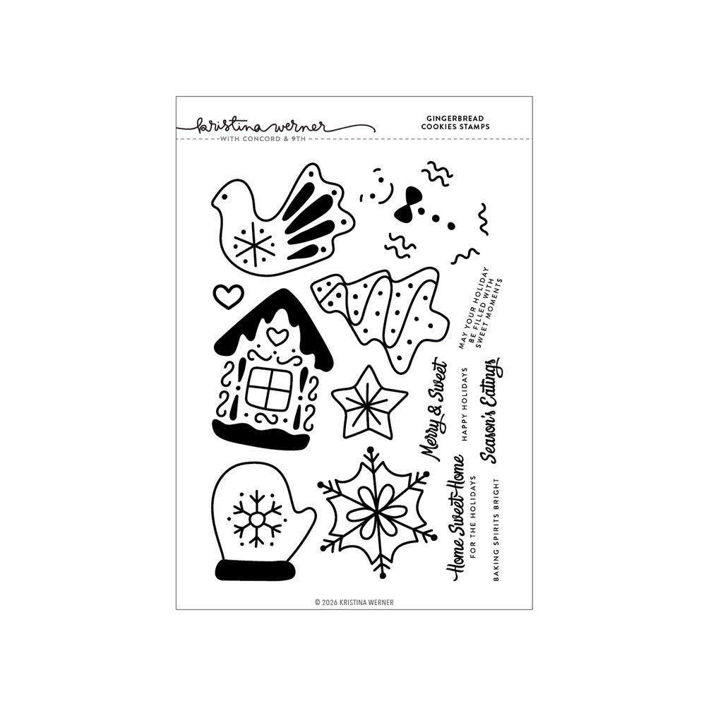 Gingerbread Cookies - Stamp, Die & Stencil