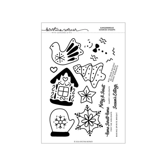 Gingerbread Cookies - Stamp, Die & Stencil