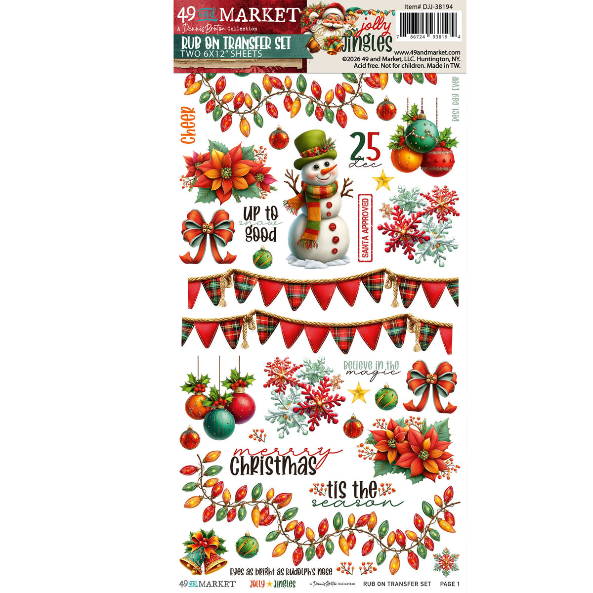 Jolly Jingles - Blendable Rub-Ons