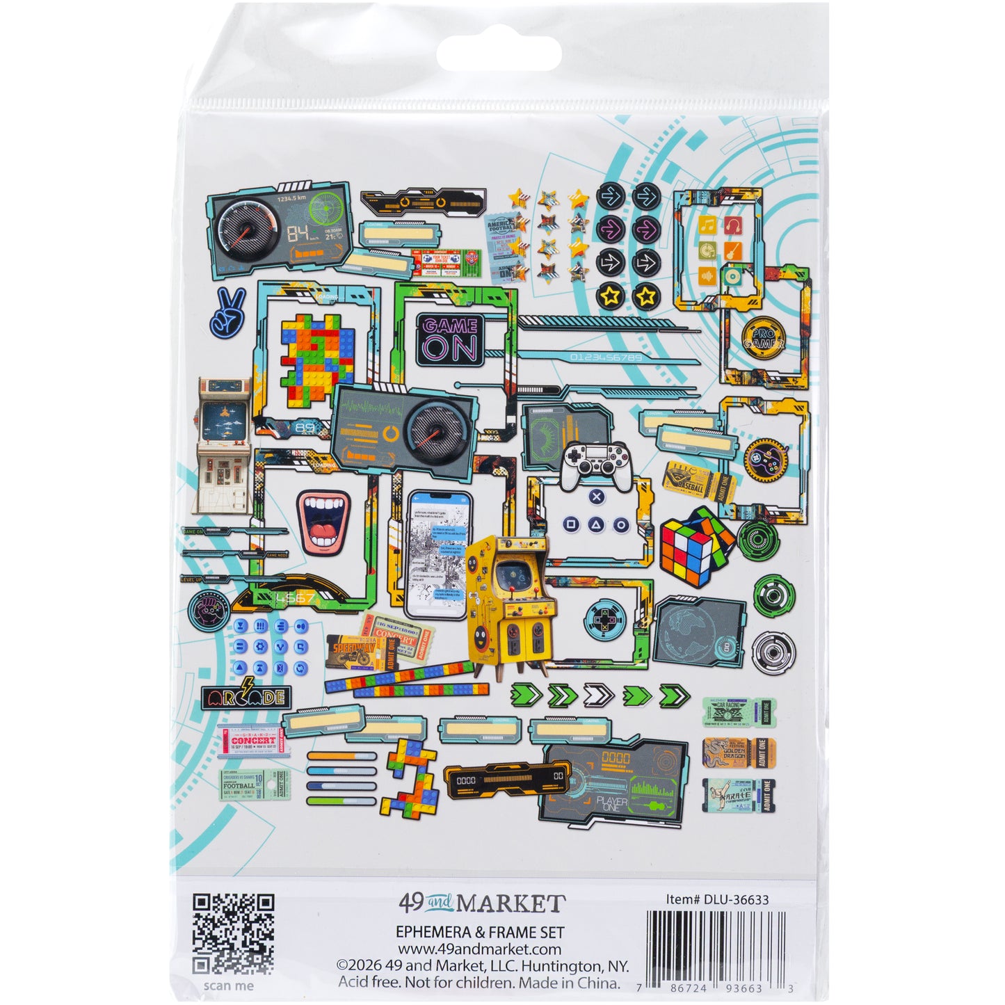 Level Up - Ephemera & Frames With Foil