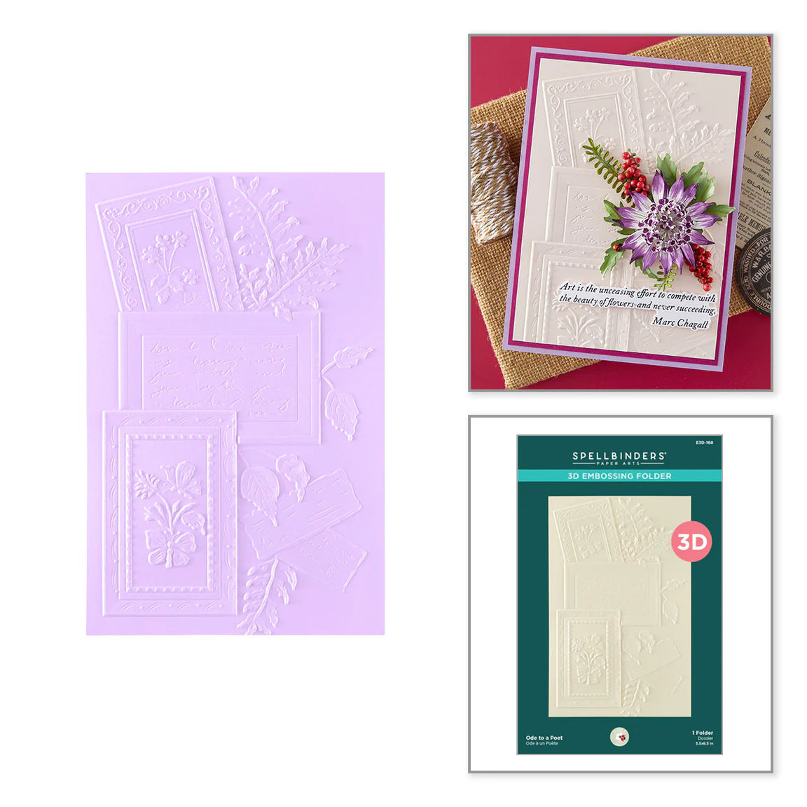 Ode To A Poet - 3D Embossing Folder