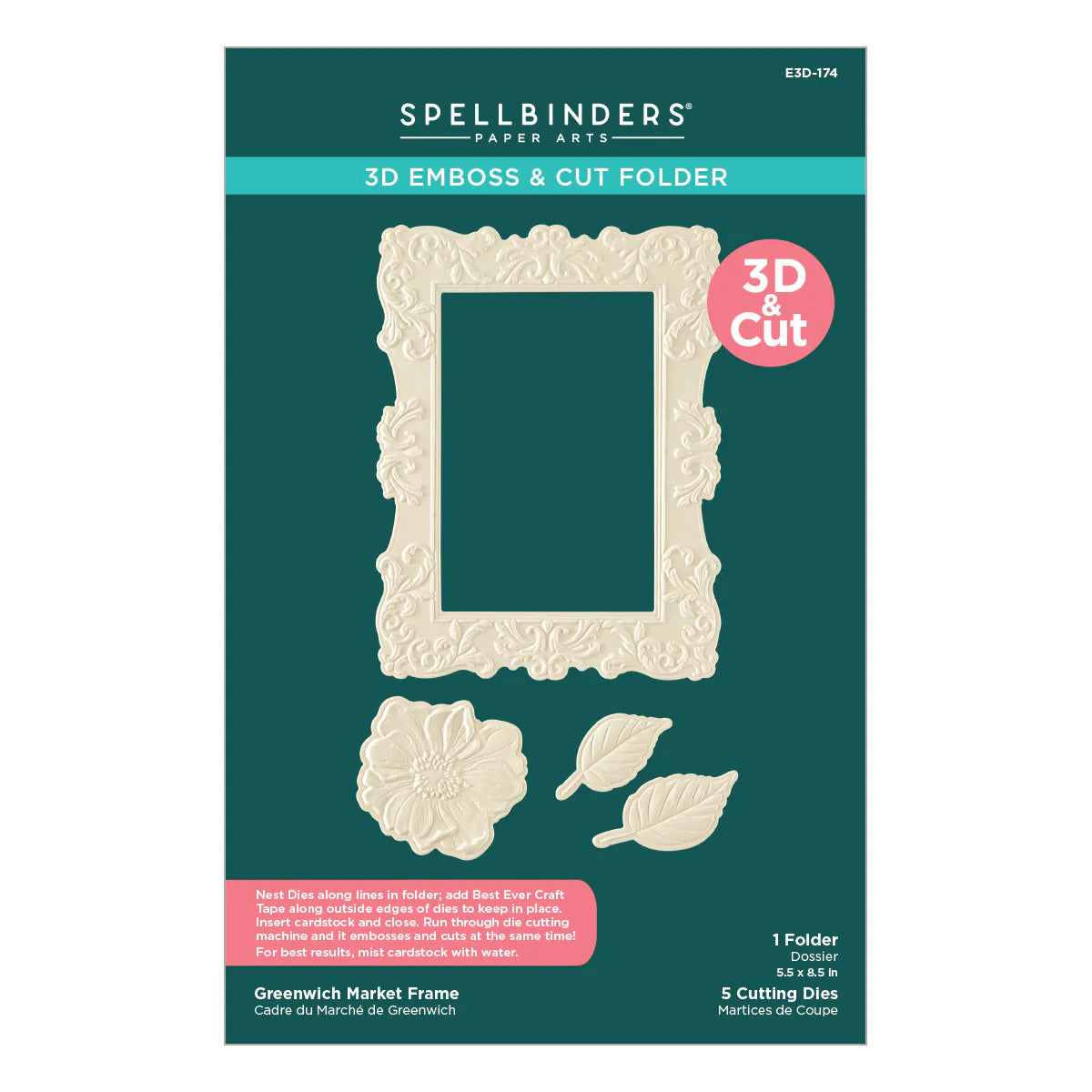 Greenwich Market Frame - 3D Emboss & Cut Folder