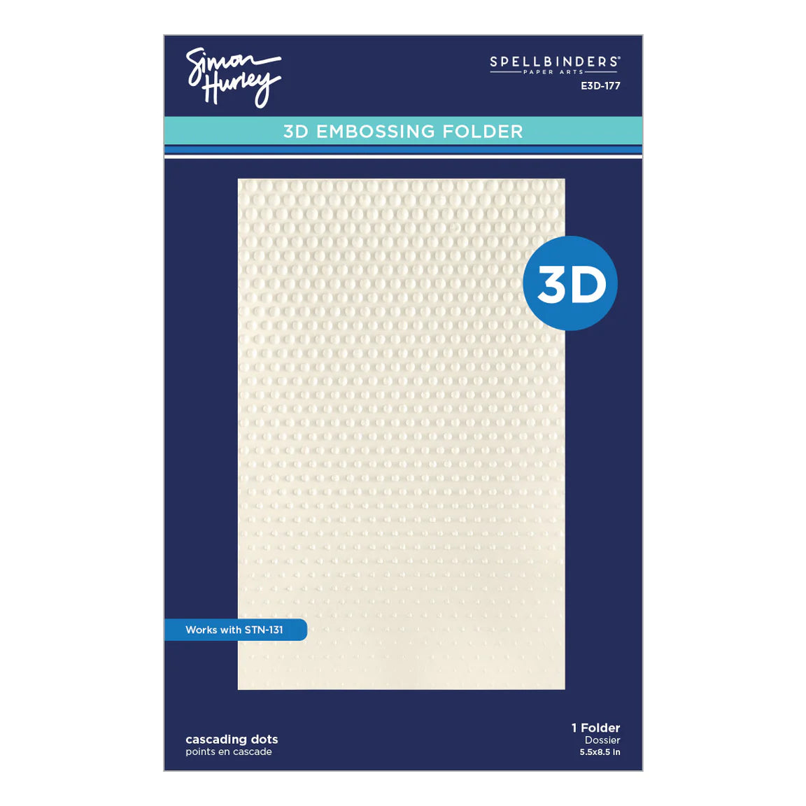 Cascading Dots - 3D Embossing Folder