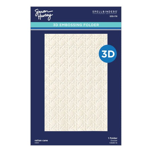 Rattan Cane - 3D Embossing Folder by Simon Hurley
