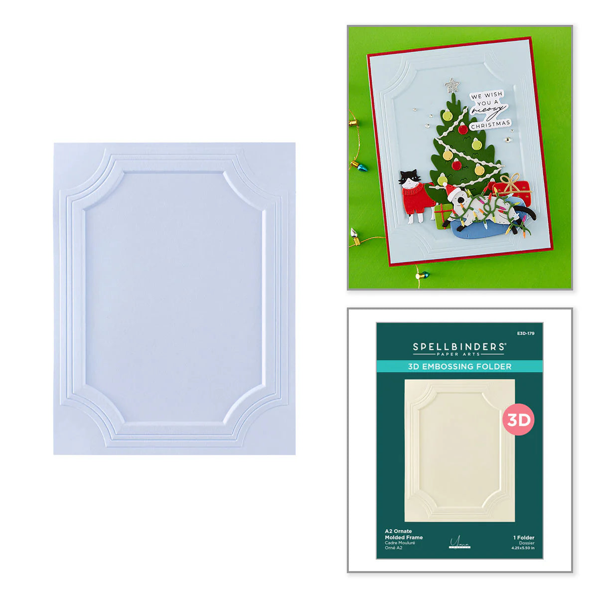 A2 Ornate Molded Frame - 3D Embossing Folder by Yana Smakula