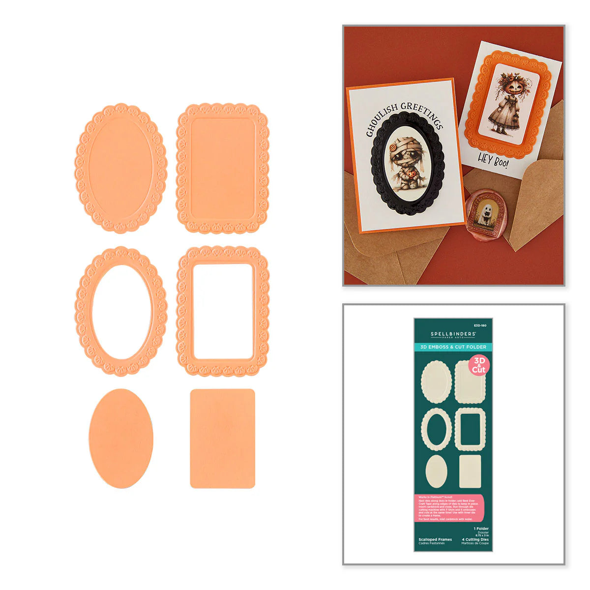 Scalloped Frames - 3D Emboss & Cut Folder