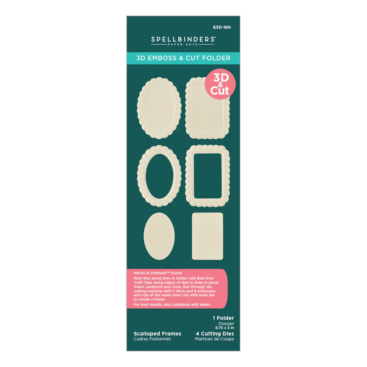 Scalloped Frames - 3D Emboss & Cut Folder