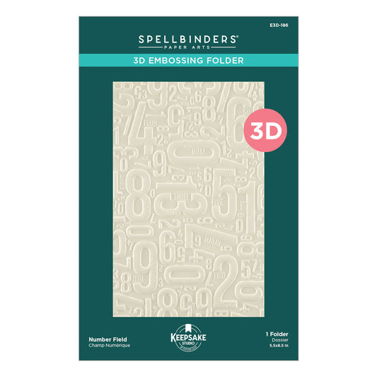 Number Field - 3D Embossing Folder by Esther Glas