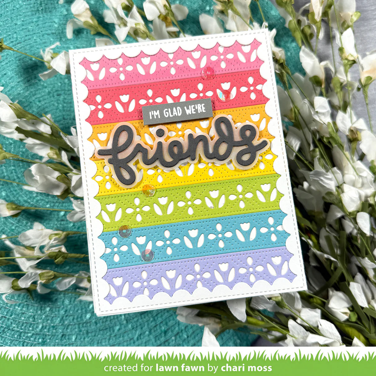 Folksy Tulip Border - Lawn Cut