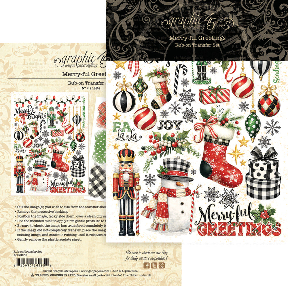 Merry-ful Greetings - Rub- Ons