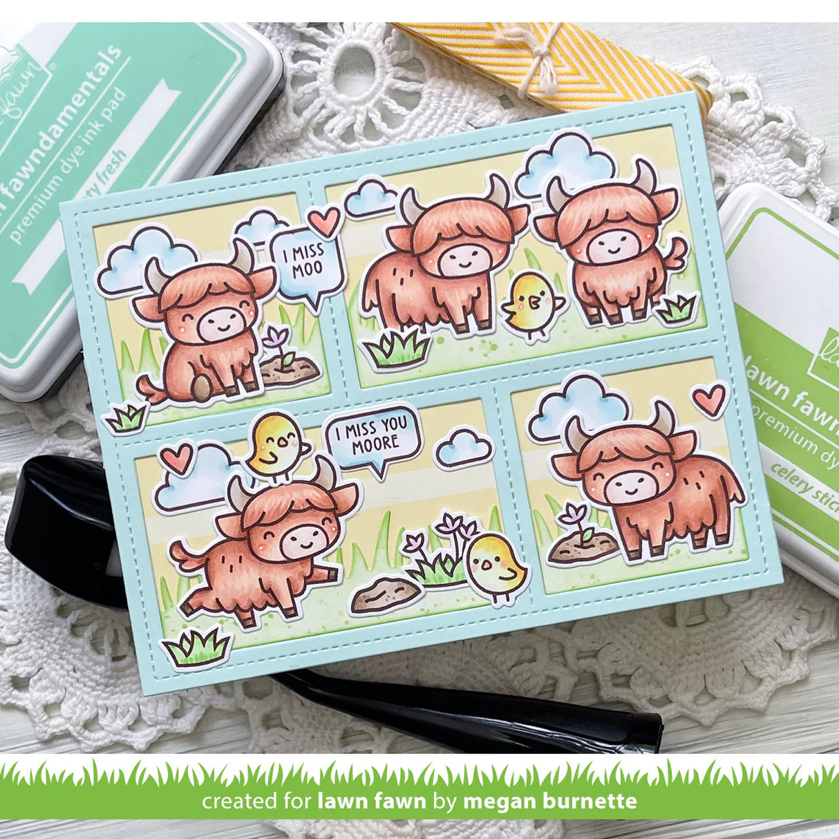 Highland Cows! - Stamp & Lawn Cut