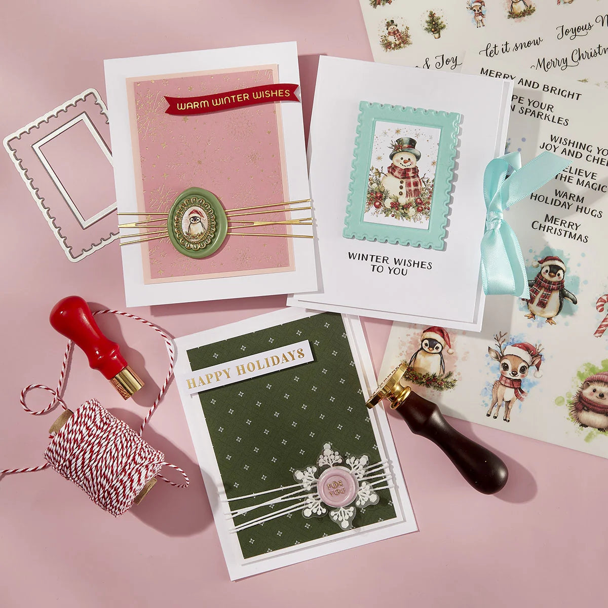 Postage Stamp 3D- Emboss & Cut Folder