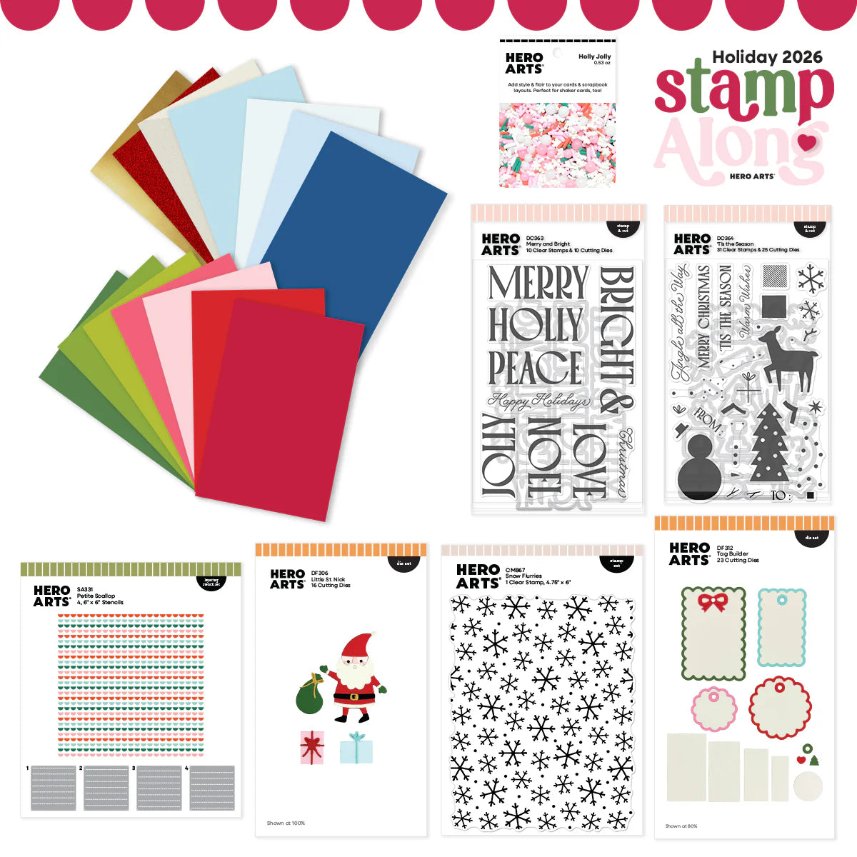 Holiday Stamp Along with Hero Arts 2026