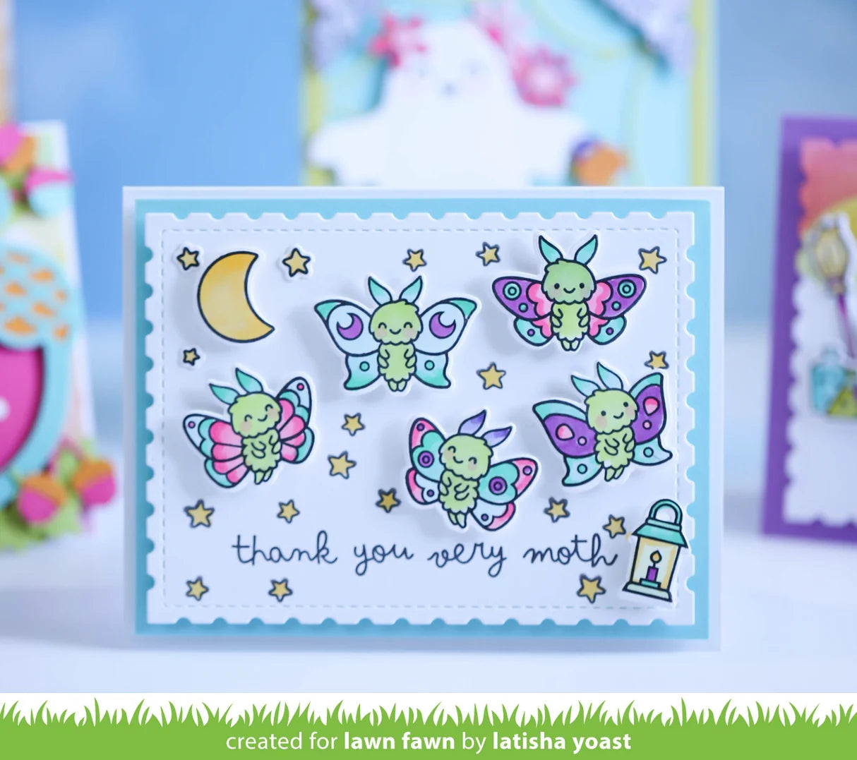 I Like Cute Moths - Stamp