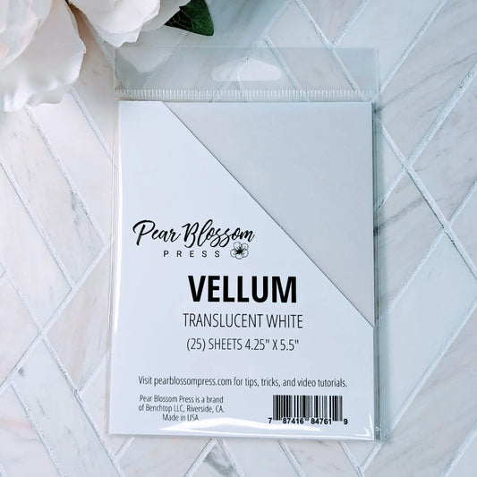 A2 - White Vellum - 25 Pack