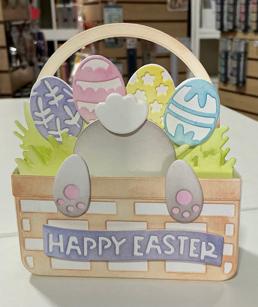 Pop Up Easter Basket With Bunny Tail Card Kit
