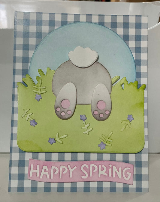 Bunny Tail In Grass Card Kit - Bubble Mailer