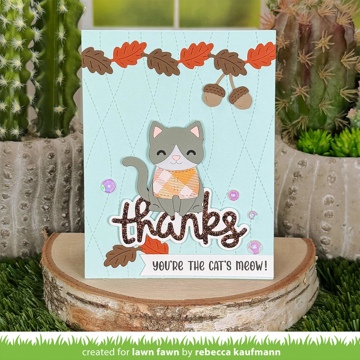 Scripty Thanks - Lawn Cuts with Outline
