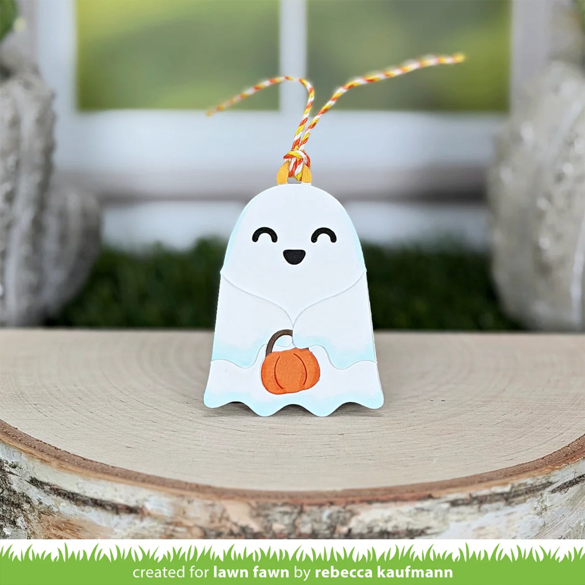 Happy Ghost Tag - Lawn Cut