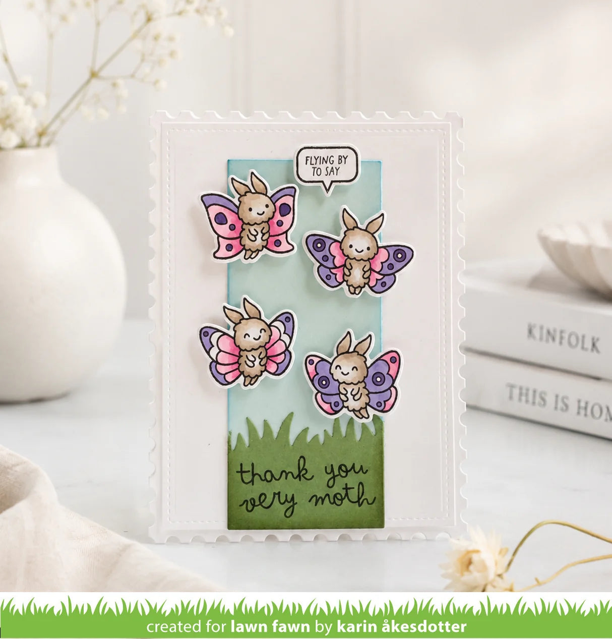 I Like Cute Moths - Stamp