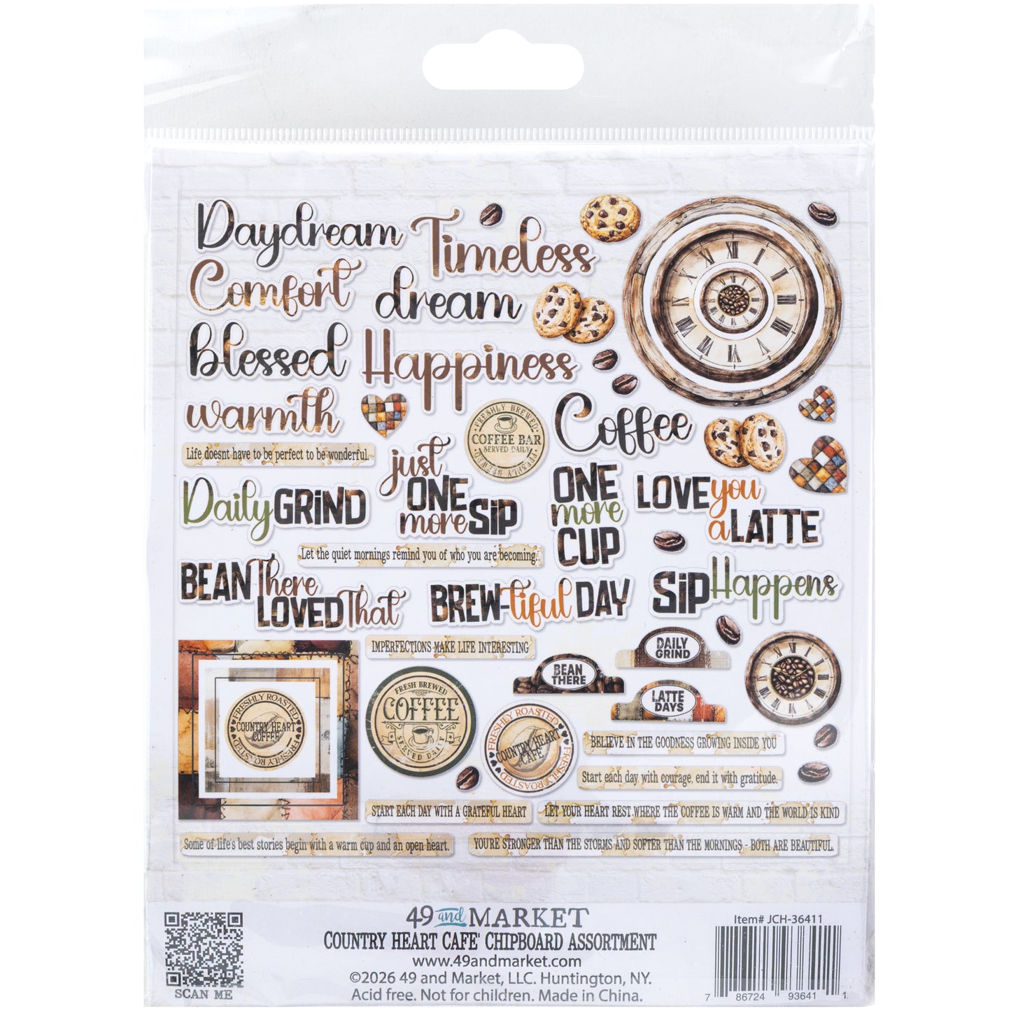 Country Heart Cafe- Chipboard Set