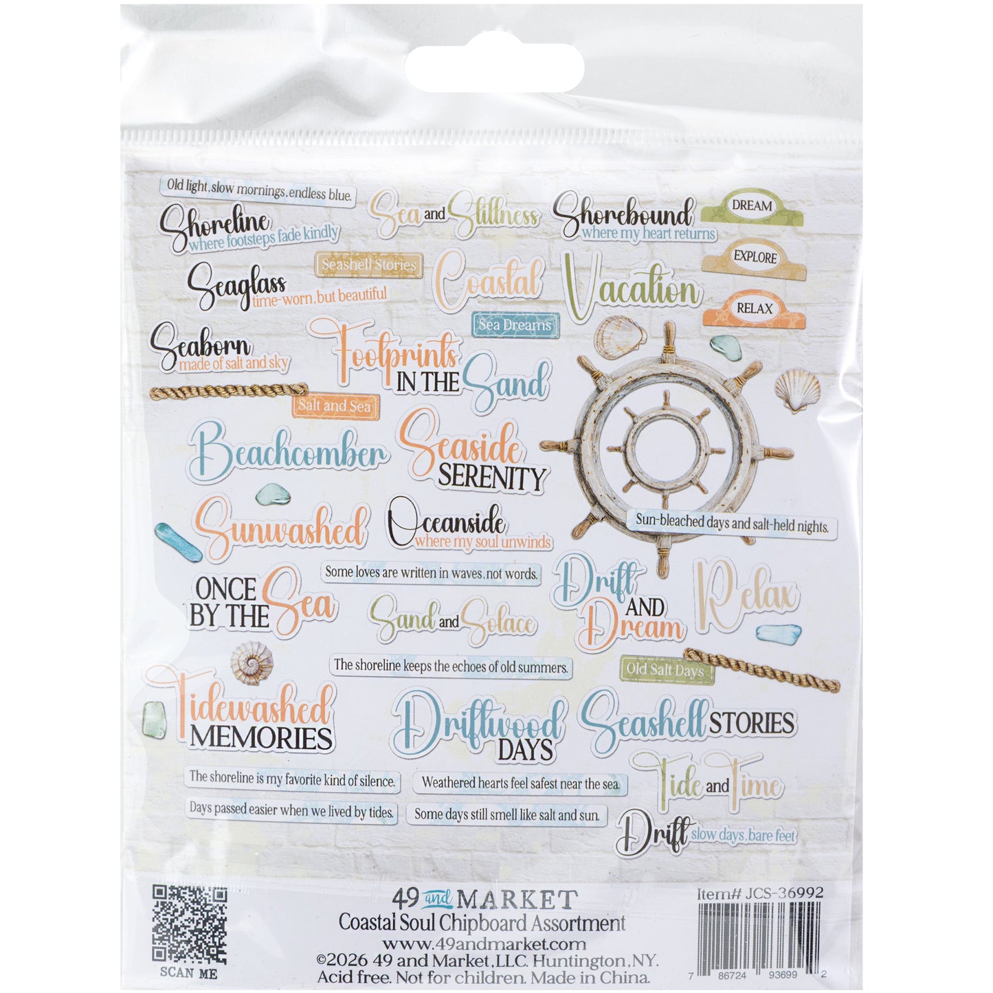 Coastal Soul - Chipboard Set