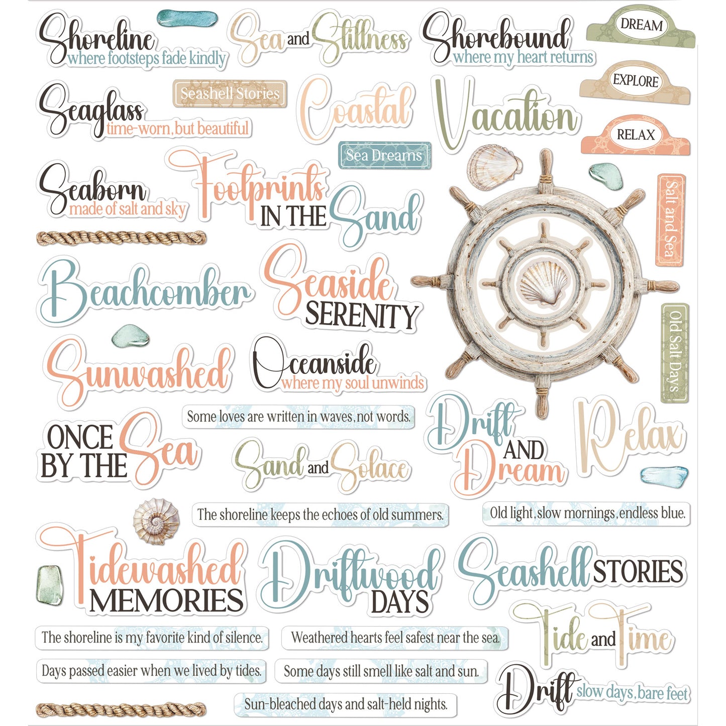 Coastal Soul - Chipboard Set