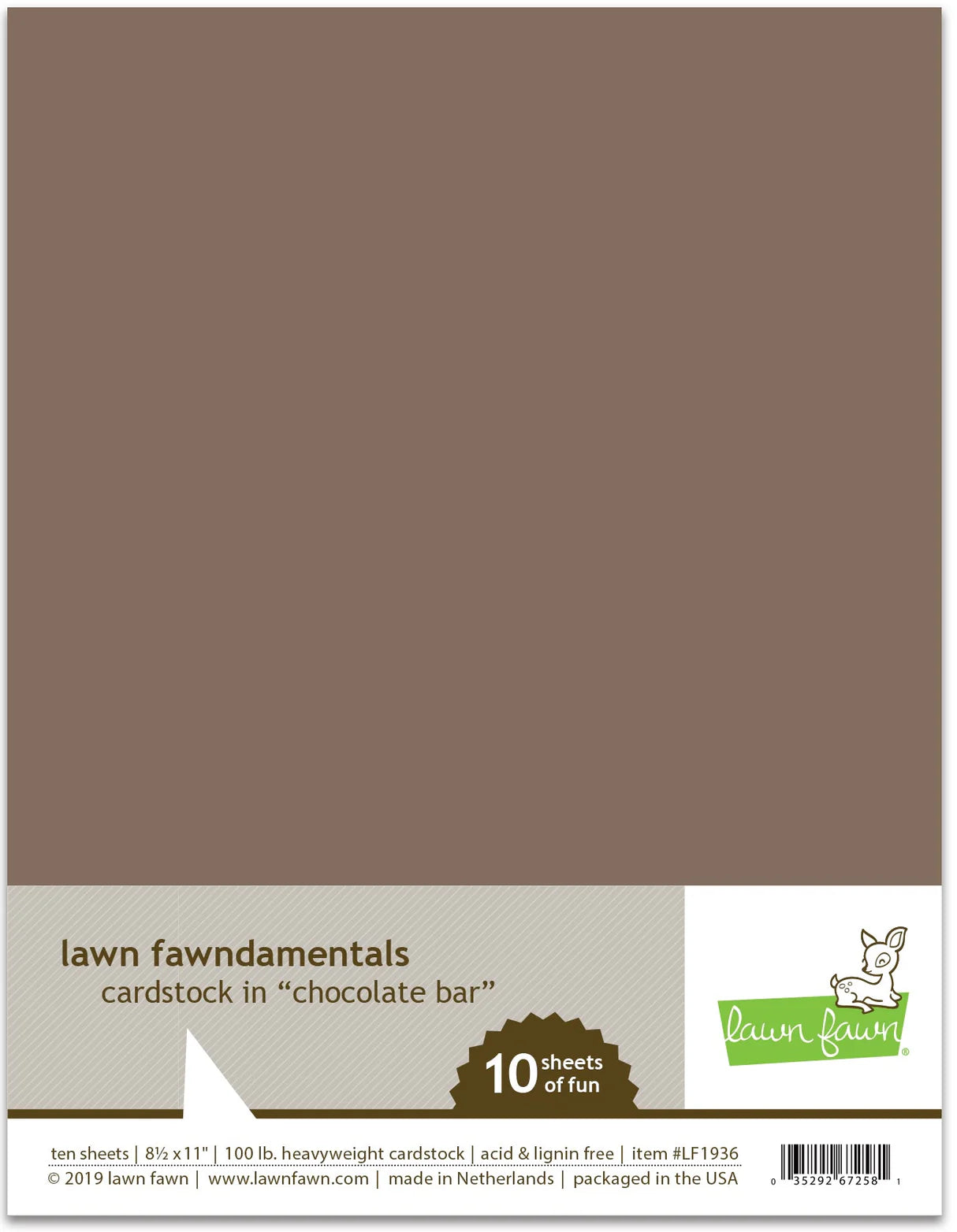 8.5x11 - Chocolate Bar - Cardstock