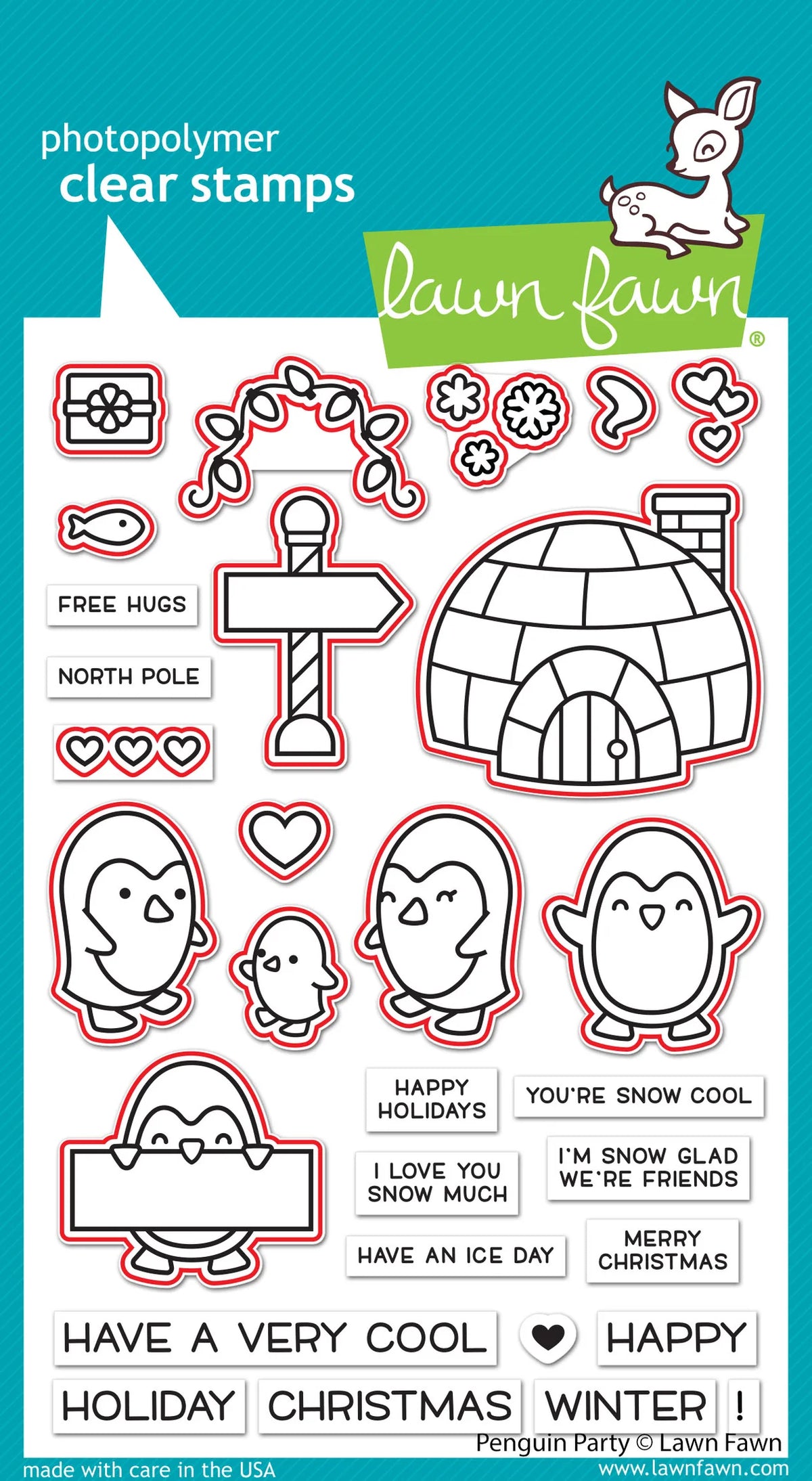 Penguin Party - Stamp & Lawn Cut