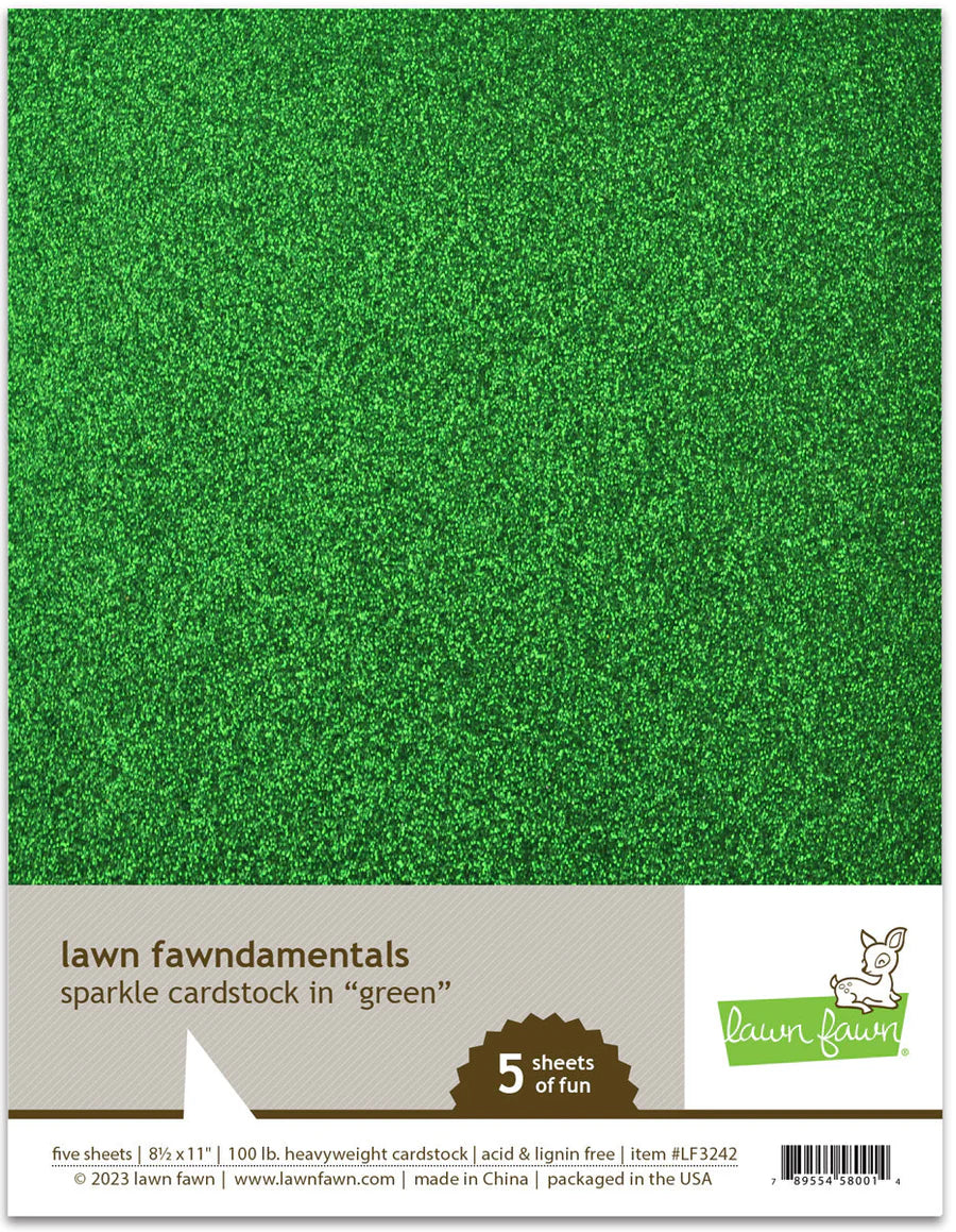 Sparkle - Green Cardstock
