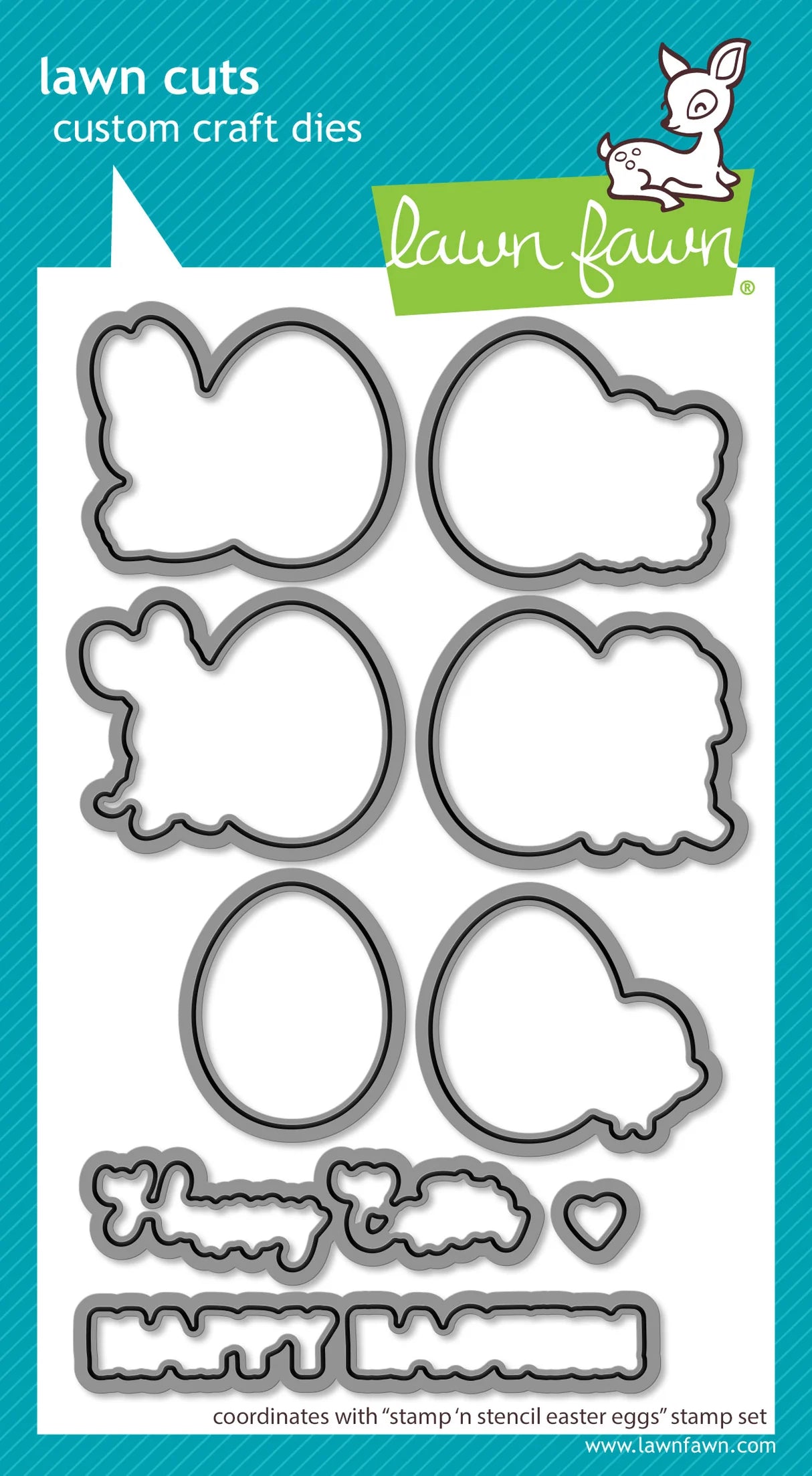 Easter Eggs - Stamp 'n Stencil and Lawn Cuts