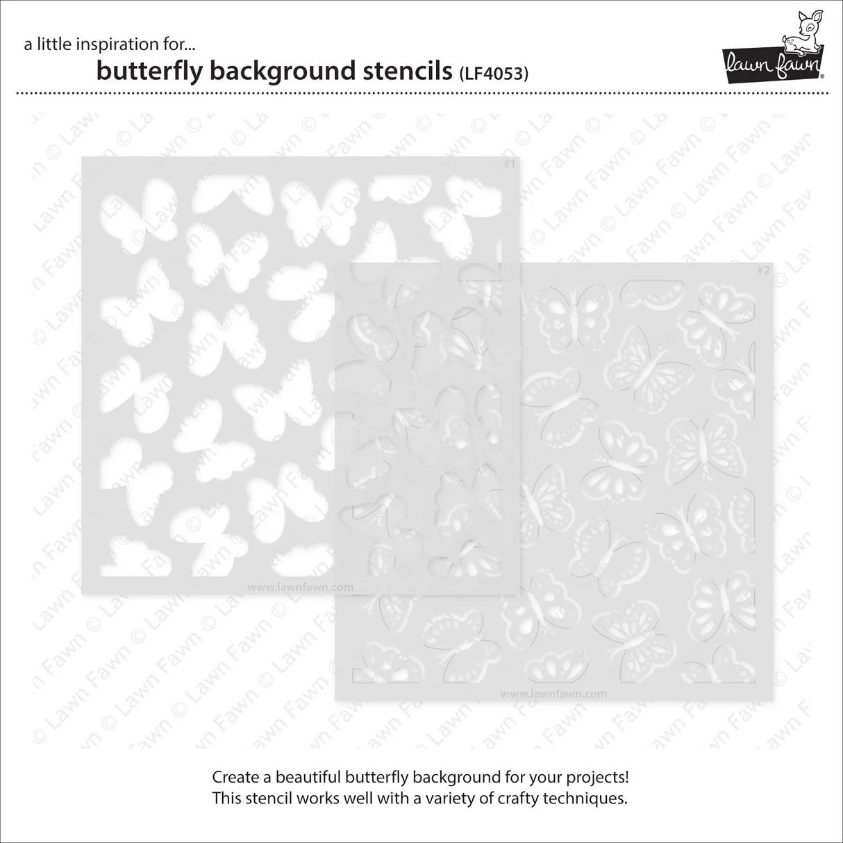 Butterfly - 6x6 Background Stencil