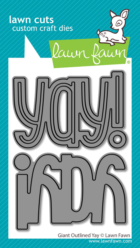 Giant Yay Outline - Lawn Cuts