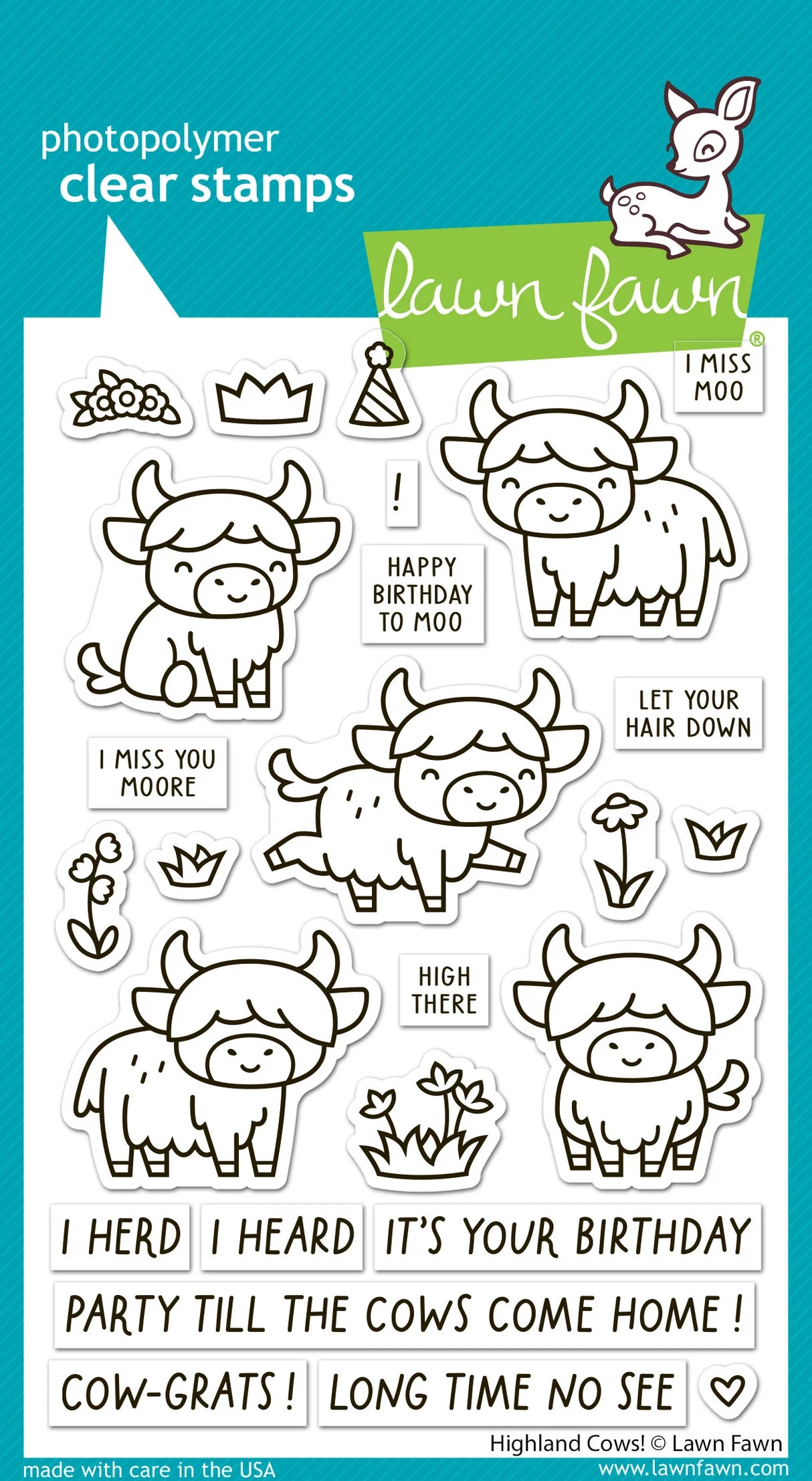Highland Cows! - Stamp & Lawn Cut