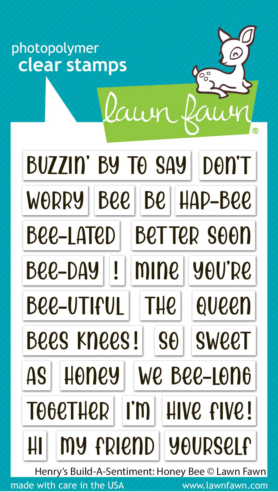 Henry's Build - A - Sentiment : Honey Bee - Stamp