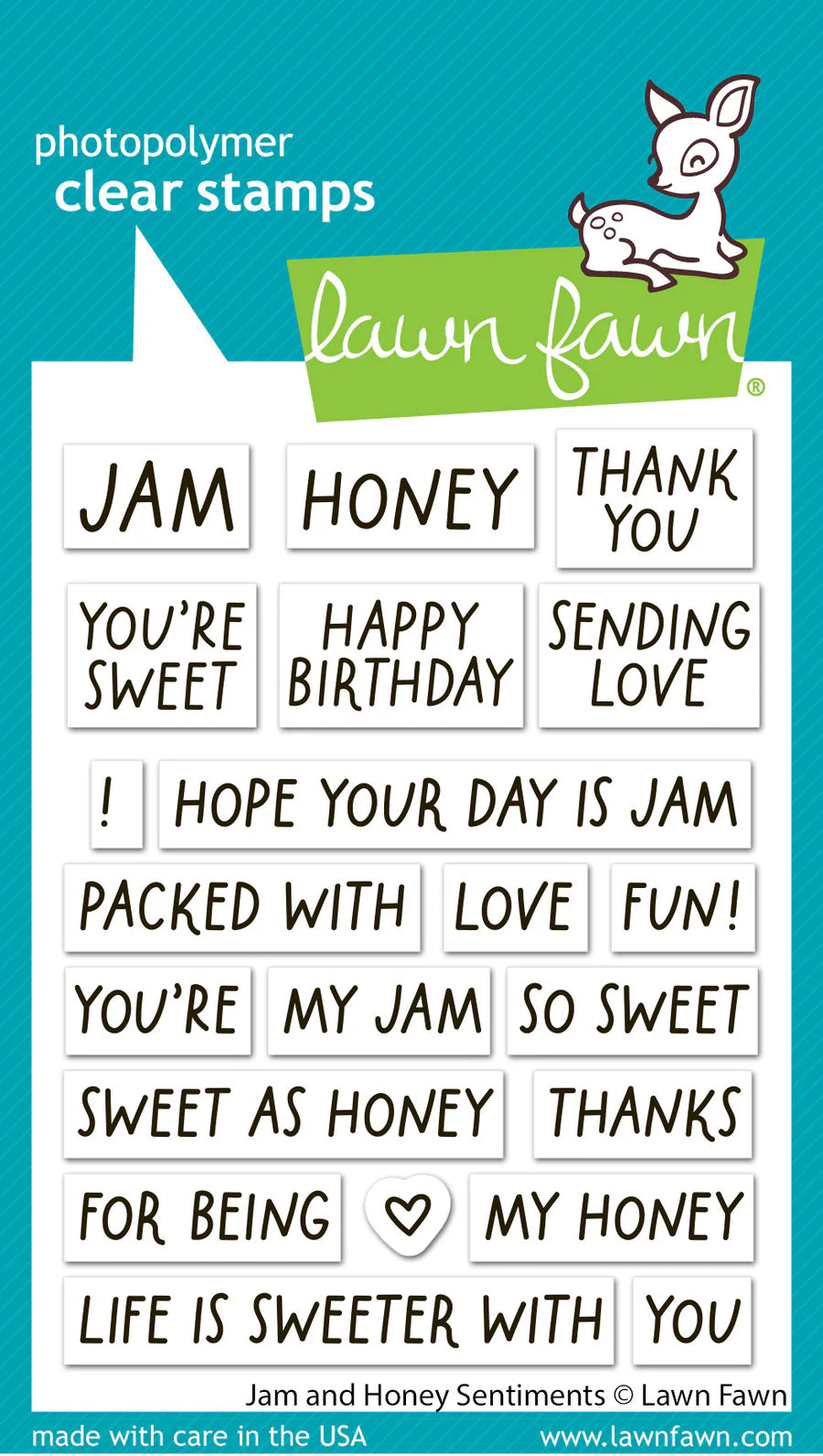Jam and Honey Sentiments - Stamp