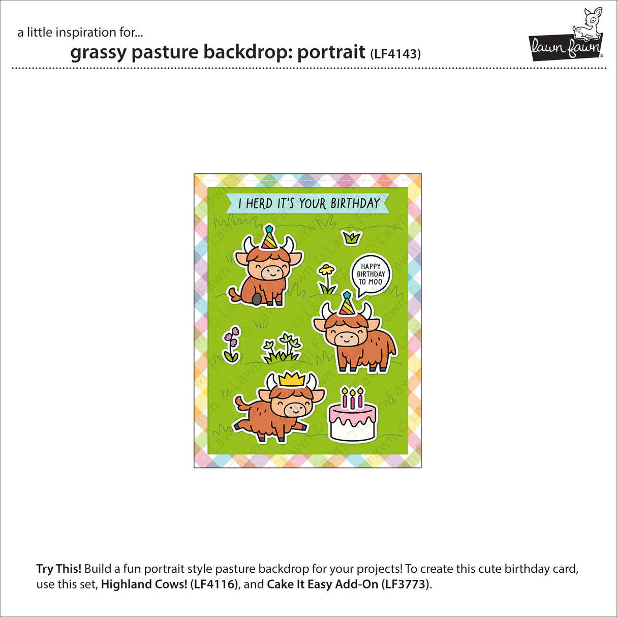 Grassy Pasture Backdrop - Portrait Die