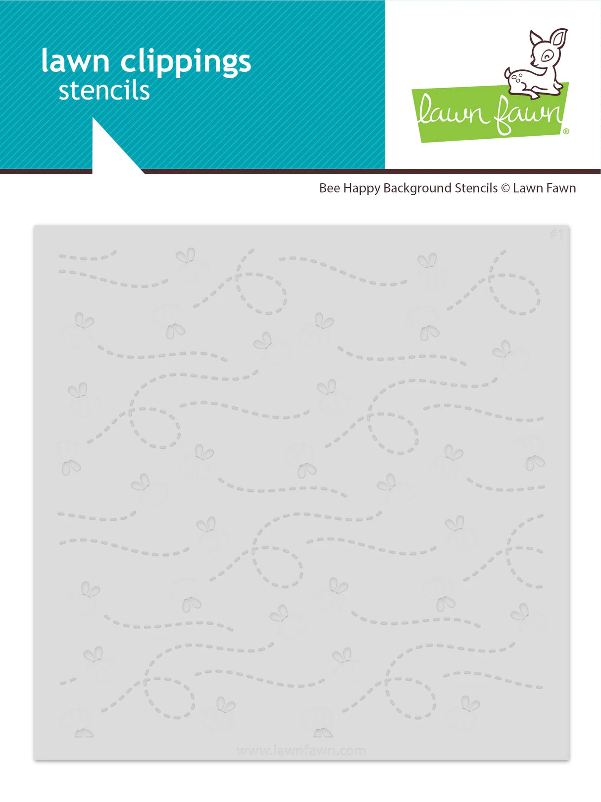 Bee Happy - Background Stencil