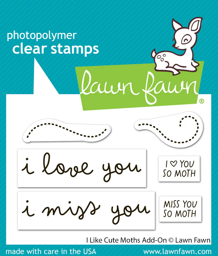I Like Cute Moths - Add-On - Stamp & Lawn Cuts
