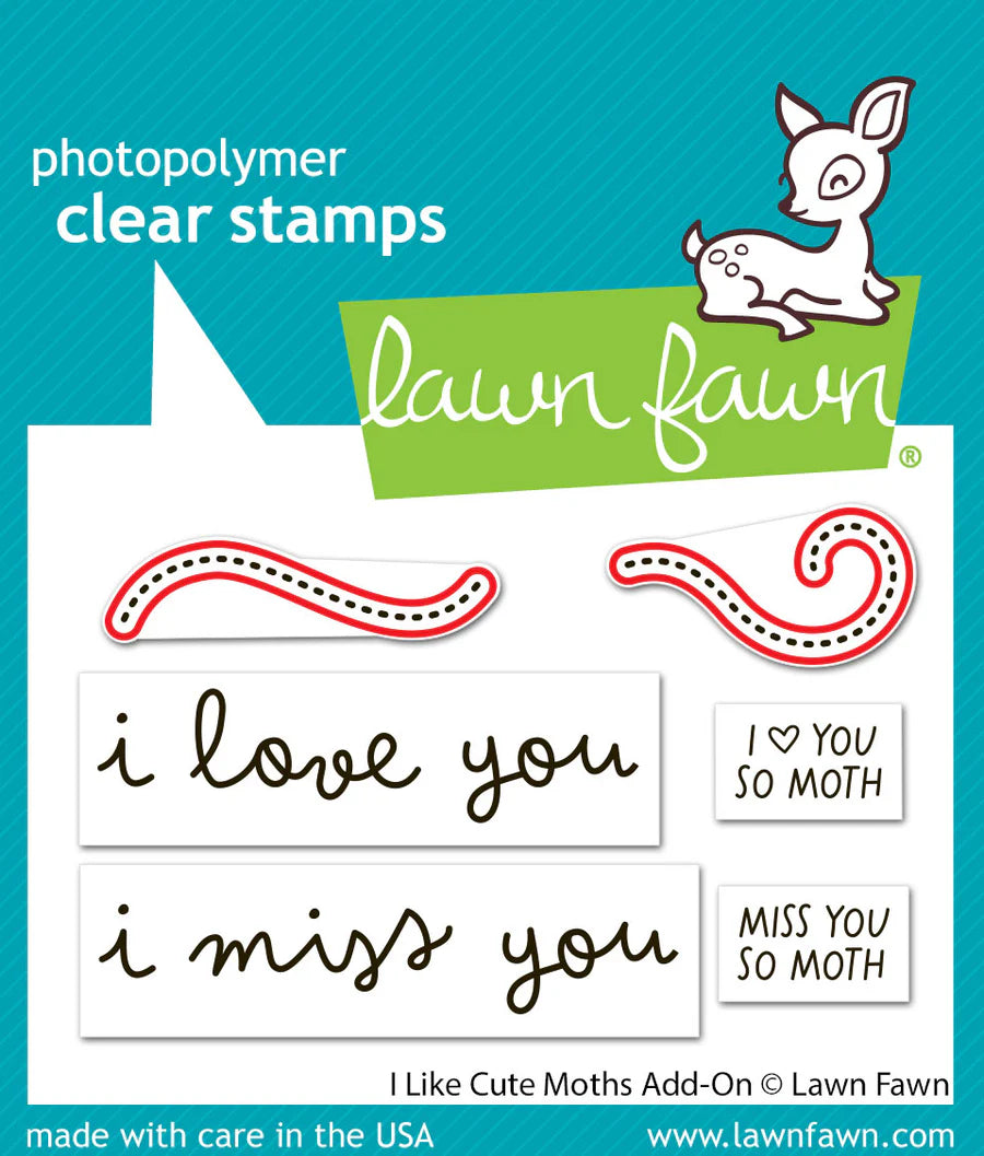 I Like Cute Moths - Add-On - Stamp & Lawn Cuts