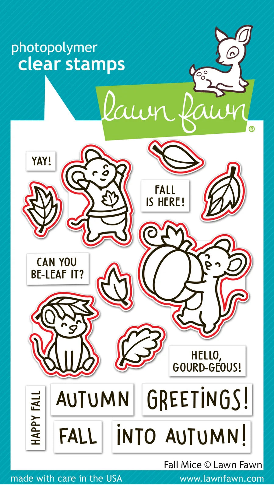 Fall Mice - Stamp & Lawn Cuts