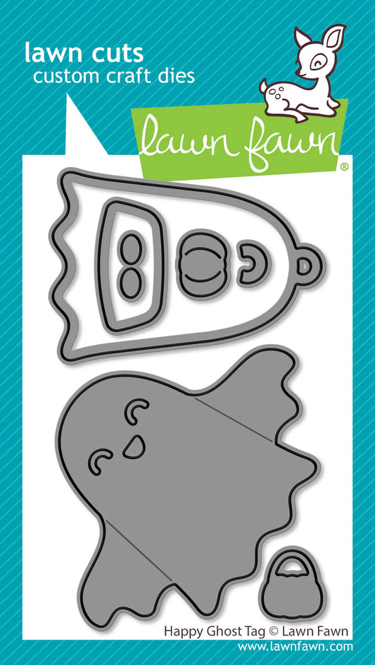 Happy Ghost Tag - Lawn Cut