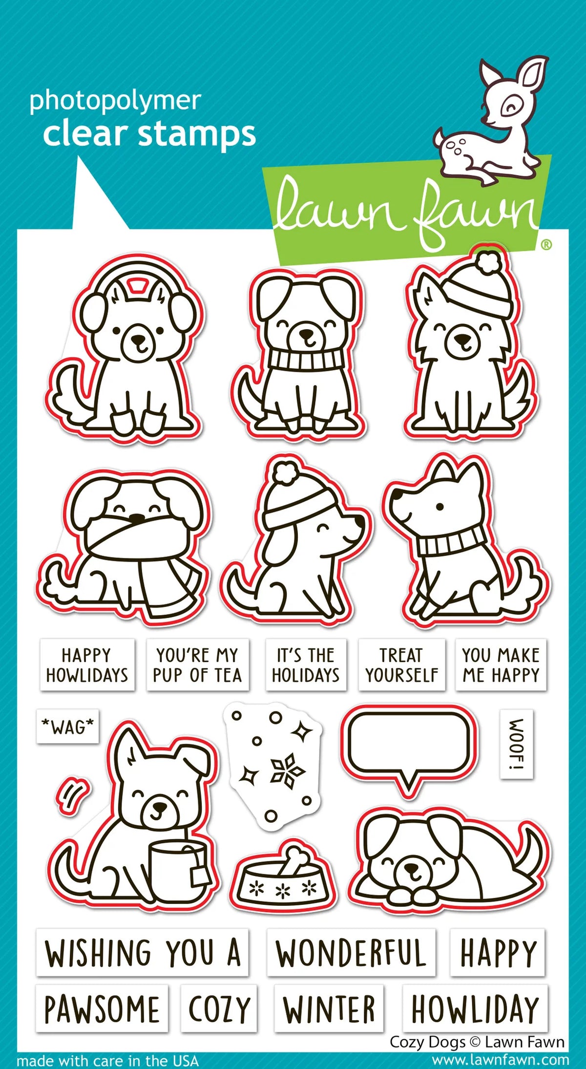 Cozy Dogs - Stamp & Lawn Cuts