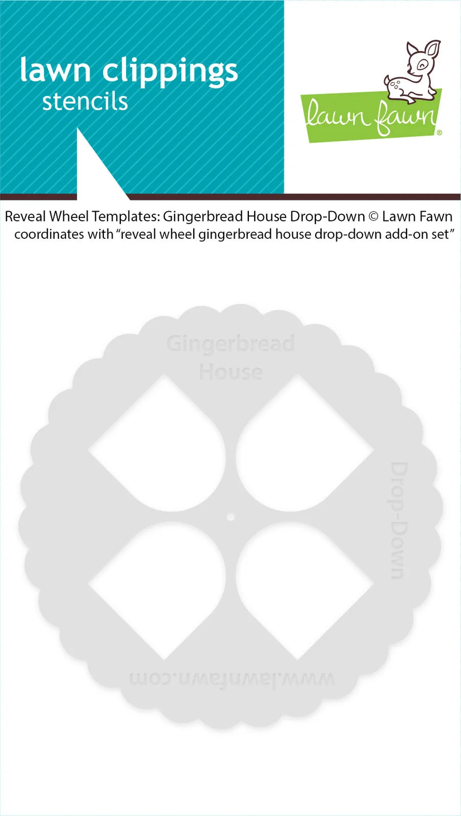 Reveal Wheel Template : Gingerbread House Drop-Down & Add-On