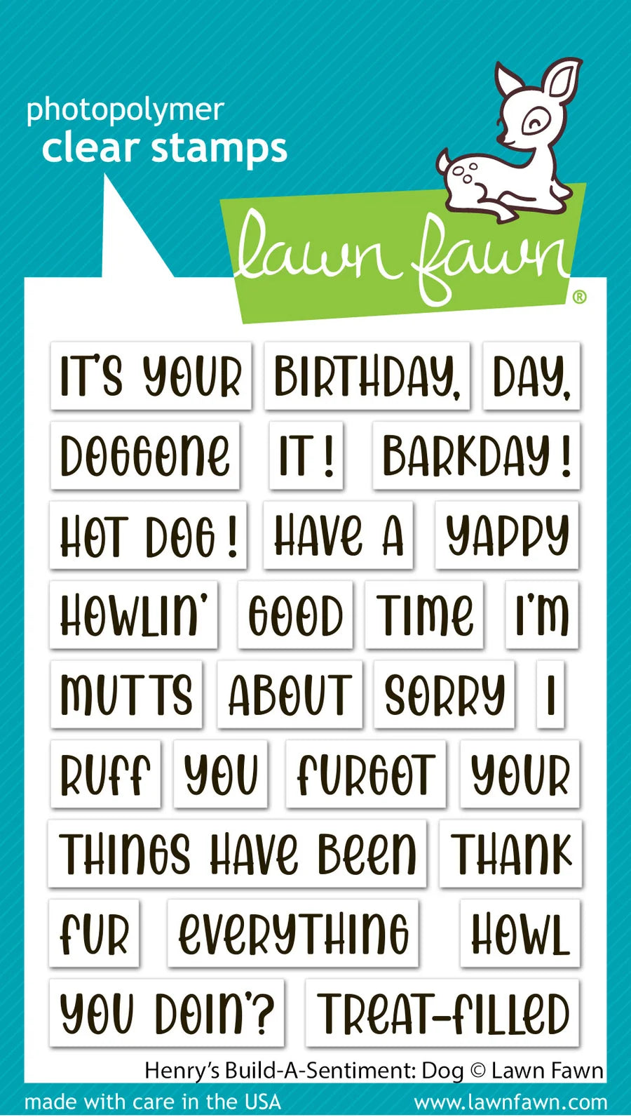 Henry's Build-a-Sentiment : Dog - Stamp