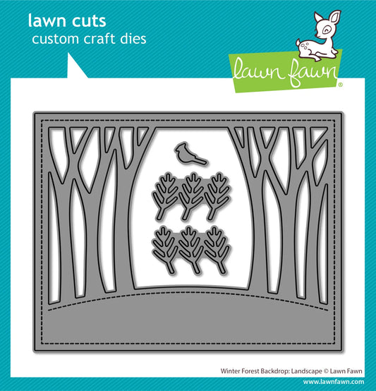 Winter Forest Backdrop - Landscape Lawn Cuts