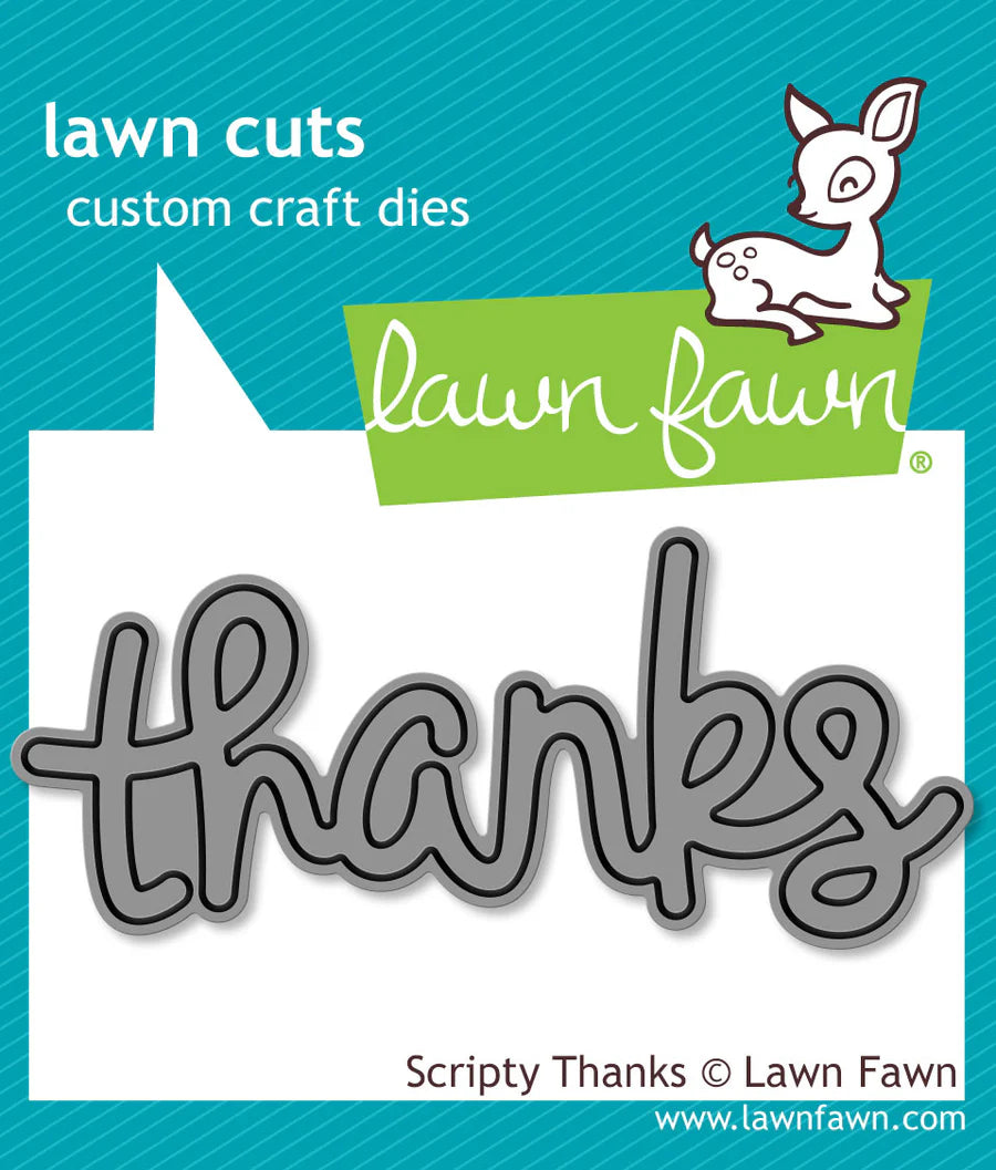 Scripty Thanks - Lawn Cuts with Outline